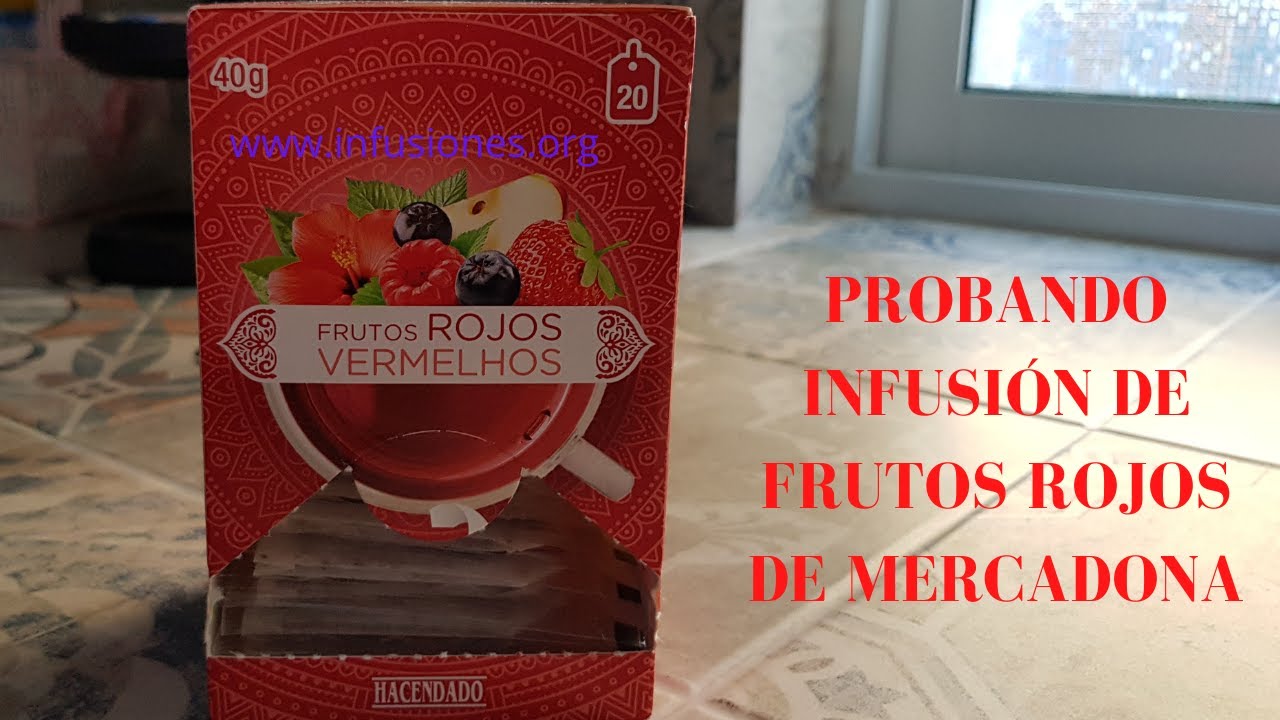 Probando infusión de frutos rojos de Mercadona